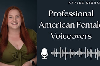 record a young adult female american voiceover