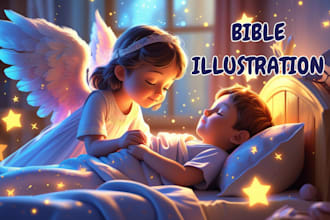 illustrate christian children story book illustration bible illustration picture