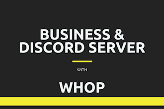build custom discord server setup with whop integration
