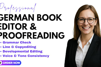proofread and edit german book, fiction developmental edit christian novel