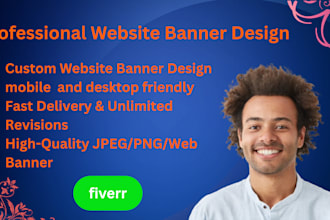 design a professional website banner or header for your site