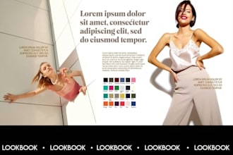 design clickable edit lookbook fashion catalogue, clothes line sheet sell sheet