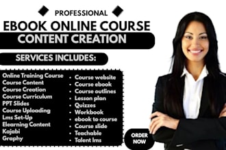create online course content ebook online course creation and course curriculum