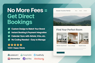 build wordpress direct booking website website