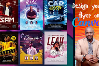 do modern church, event, or party flyer design with canva