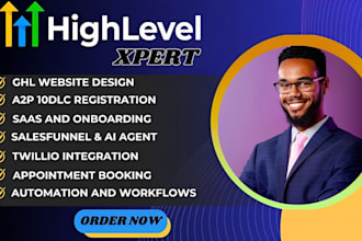 gohighlevel website sales funnel landing page automation workflow a2p ghl expert