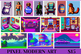 create custom pixel art sprites, characters, scenes and game assets