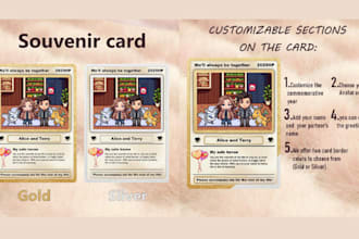 design custom pixel art couple souvenir cards and pokemon trainer certificates
