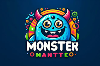 design unique monster mascot logo for twitch, esports youtube branding
