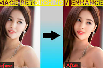 do retouch, enhance, edit low quality images and photos