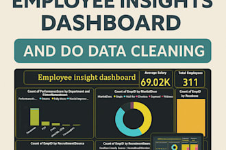 create an employee insights dashboard and do data cleaning
