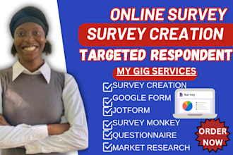 create and conduct online survey google form jotform  with targeted respondents