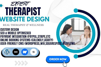 build medical therapy website  mental health wellness counselling website design