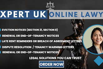draft UK landlord, tenant, or eviction letters and rental agreements as a legal