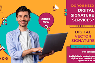 digitally vectorize and digitize your handwritten signature in 24 hrs
