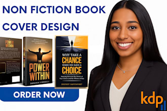 design nonfiction book cover for amazon kindle, KDP, amazon KDP book publishing