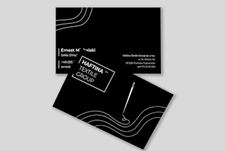 create a clean and modern business card design