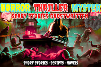 ghostwrite terrifying horror story, scary story, mystery and true crime thriller