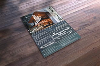 design corporate commercial, real estate, eddm postcard, flyers, or brochures