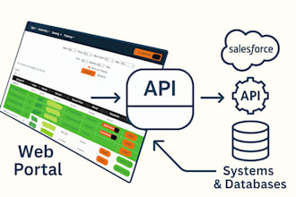 build custom web portal with API and database integration