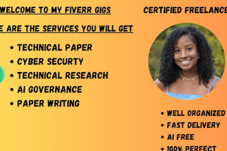 handle well researched technical writing on cyber security and ai governance