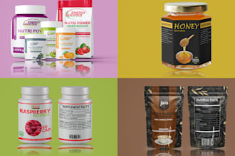 design supplement label product label food packaging pouch bag packaging designs