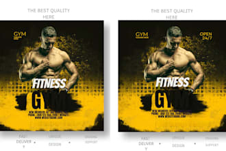 design a custom fitness flyer, gym flyer, workout flyer or yoga flyer