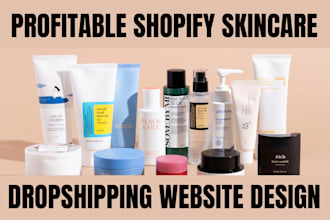 design shopify dropshipping skincare beauty store using temu zendrop autods doba