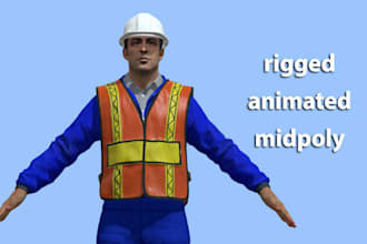high quality midpoly 3d character model and animation on unreal engine 5