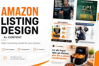 design premium amazon listing images and product infographic