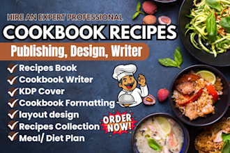 write and design the perfect cookbook, recipe creation, and cook formatting
