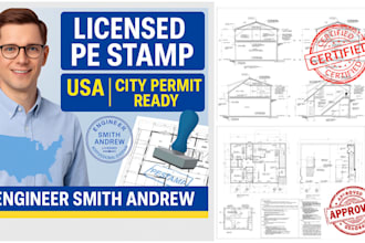 draw, review, and pe stamp USA architectural drawings, site plans, mep