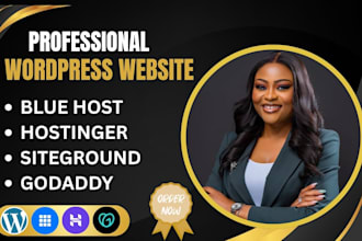 design wordpress website on godaddy hostinger bluehost hostgator sitegroound