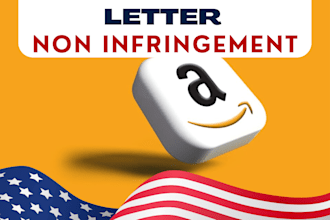 draft and reinstate amazon listings with letter of non infringement, legal, asin
