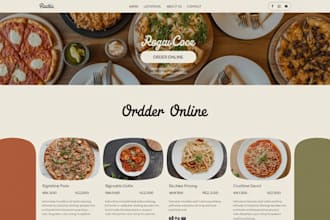 create a restaurant, food ordering and delivery,  bakery website on wordpress