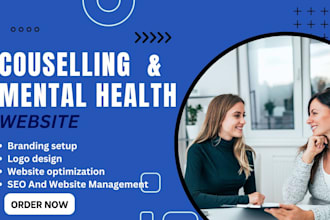 design a counseling website and mental health website for counselor on wordpress