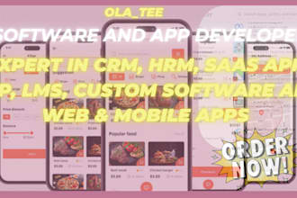 develop software, CRM, saas, HR solution, pos and inventory system, erp and more
