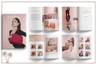design a fashion lookbook, product catalogue, and sell sheet