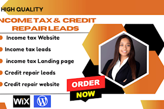 generate income tax leads tax credit repair leads bookkeeping leads