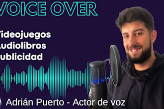 record a spanish voice over for ads, games or audiobooks