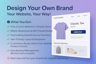 develop your dream website with full custom features