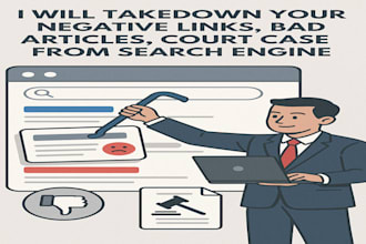 takedown your negative links, bad articles, court case from search engine