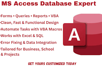 create, fix, or improve your ms access database