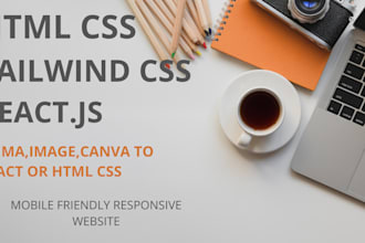 build modern websites with HTML, CSS, tailwind, react
