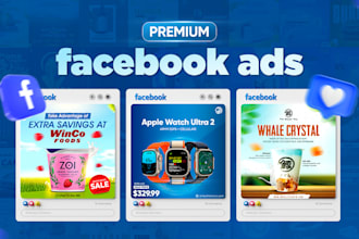 design premium facebook ads, meta ad creative, social media posts