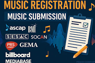 music registration on sesac bmi ascap prs gema billboard mediabase