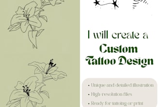 create a custom tattoo design or digital illustration
