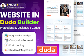 create high converting landing pages in duda website builder