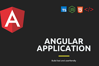 develop angular web applications and bugs fixing,
