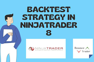 build custom ninjatrader  8 strategy, or indicator with alerts and backtesting